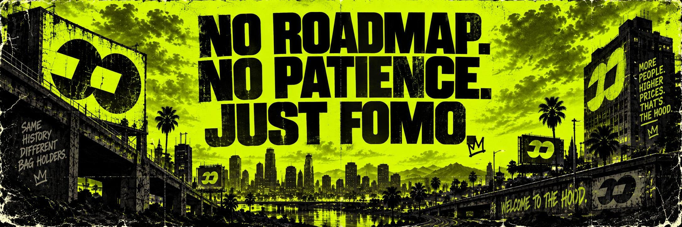 FOMO HOOD panoramic propaganda banner