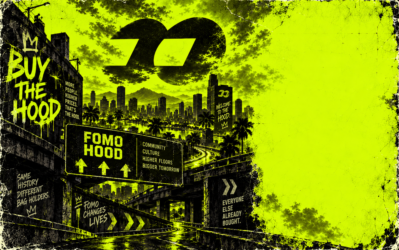 How to buy FOMO HOOD propaganda artwork